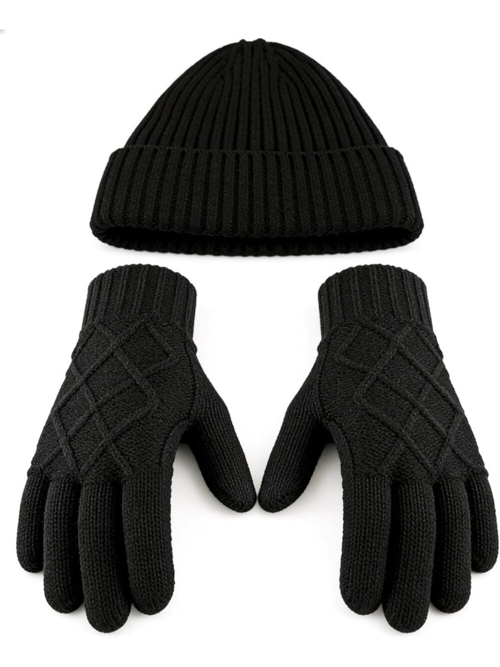 Cozy Winter Gloves & Beanie Set for Men & Women - Warm, Stylish, Perfect Gift